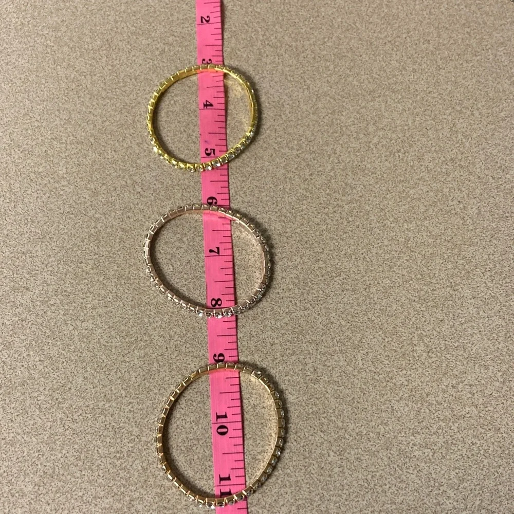 4/$20 bundle and save Gold and Rose Gold tone Crystal Bracelet & Ring Set